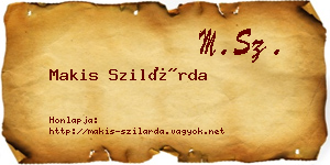 Makis Szilárda névjegykártya